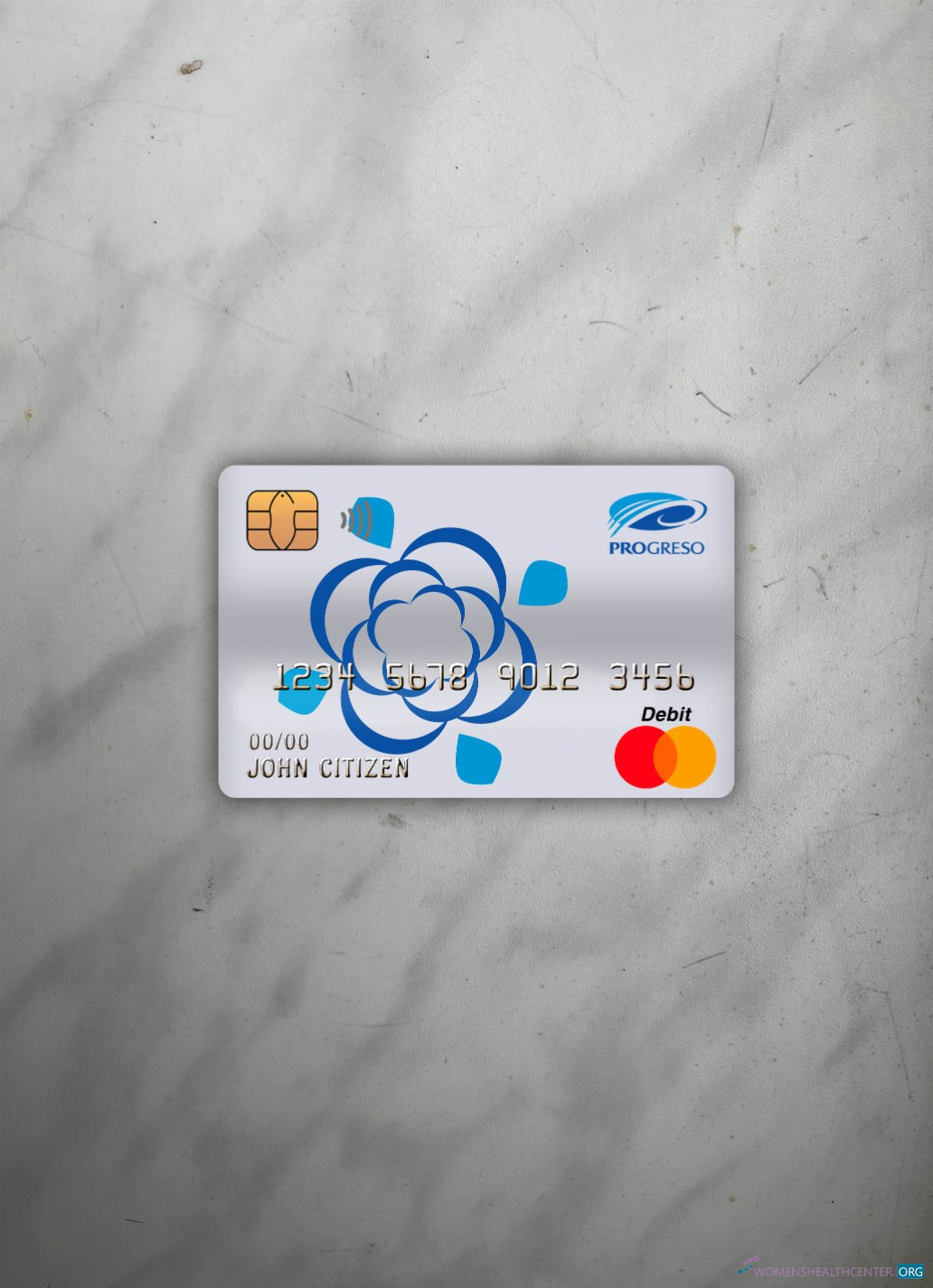 Download Dominican Republic Progreso bank master debit card photolook front Photoshop template